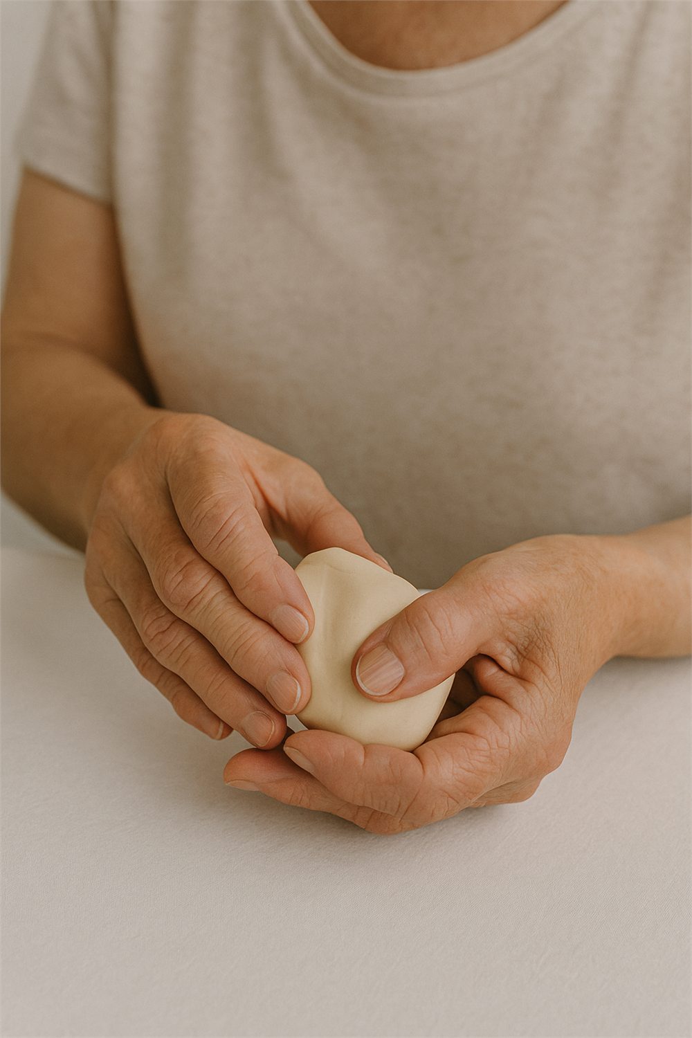 Ergotherapeutische Handtherapie mit Therapieknete